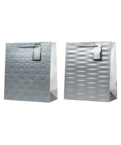 Elegancka mała torba prezentowa SREBRNA